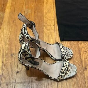 Aqua Animal Print Women's Heels